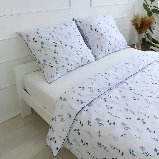 Pościel bawełniana - niebieska łąka