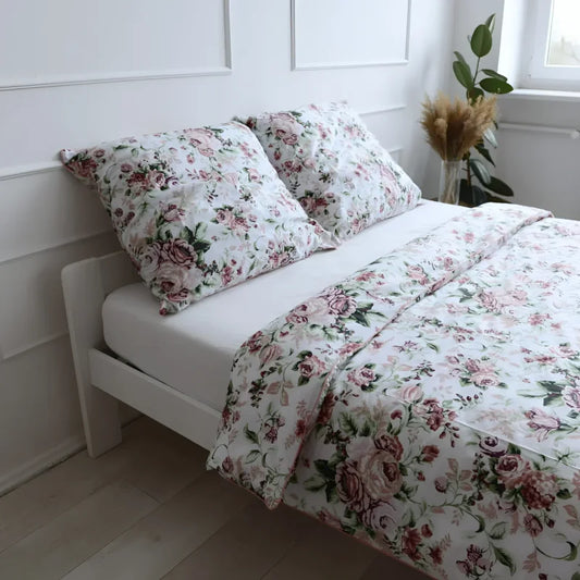 Pościel bawełniana - retro kwiaty