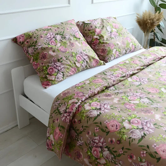 Pościel bawełniana - różowe kwiaty