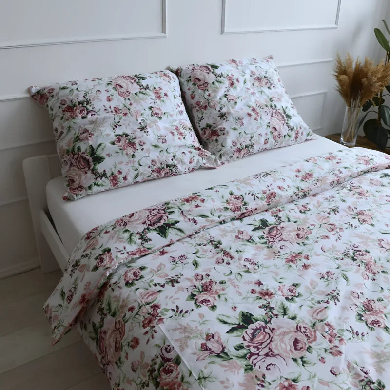 Pościel bawełniana - retro kwiaty